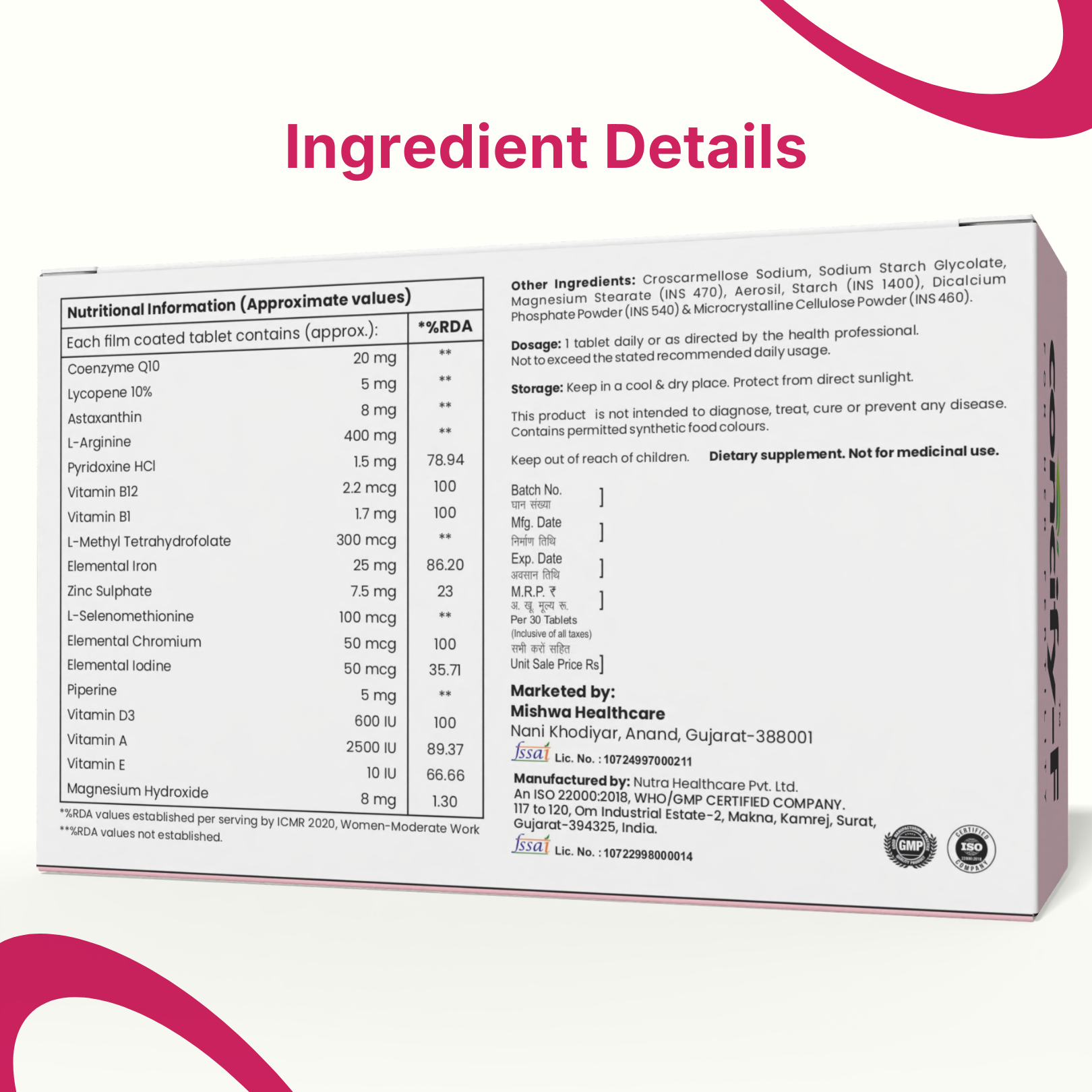 Concify - F | Female Fertility Support Supplement | Supports Egg Quality, Ovulation & Implantation for Natural Conception