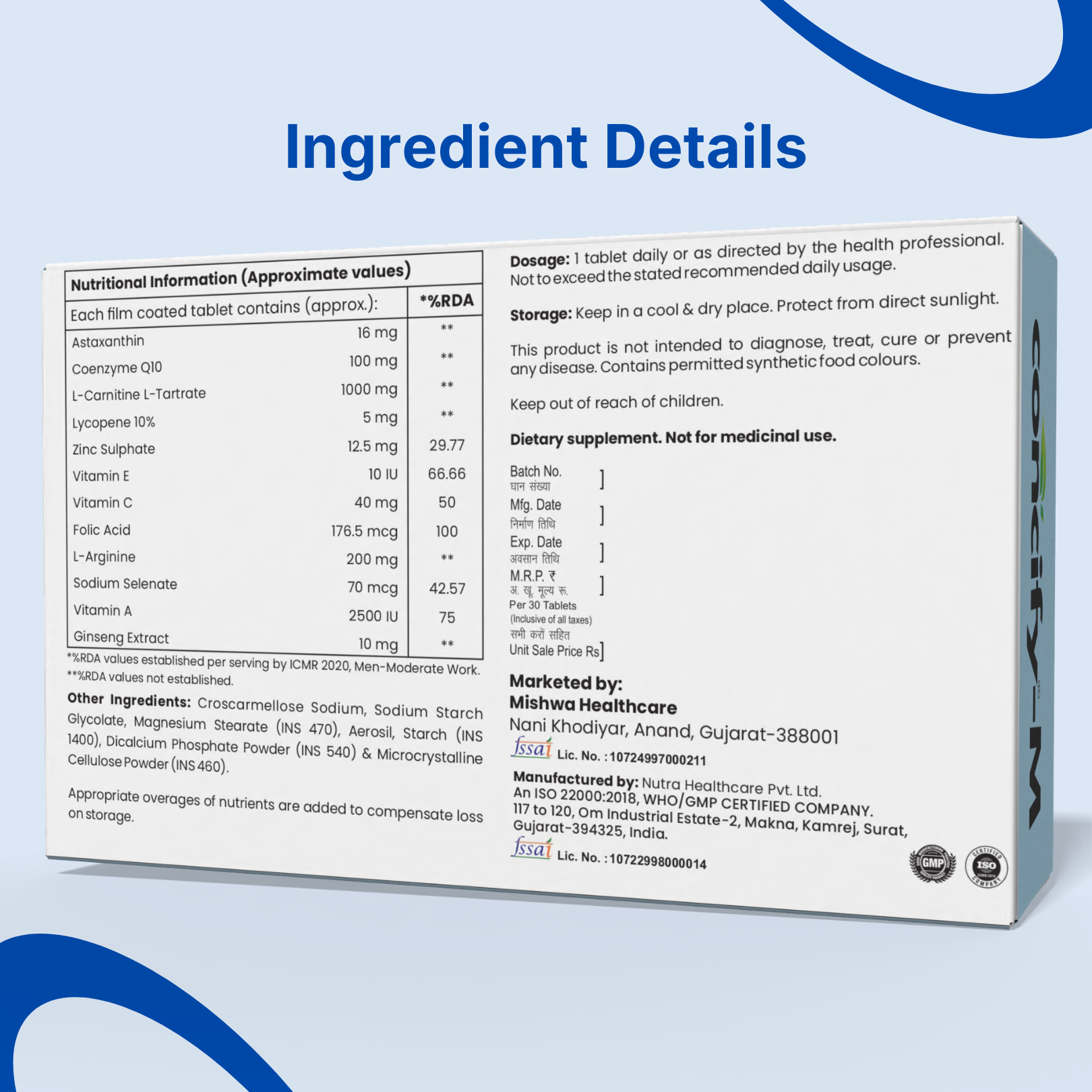 Concify-M | Male Fertility Support Supplement | Enhances Count, Motility & Overall health