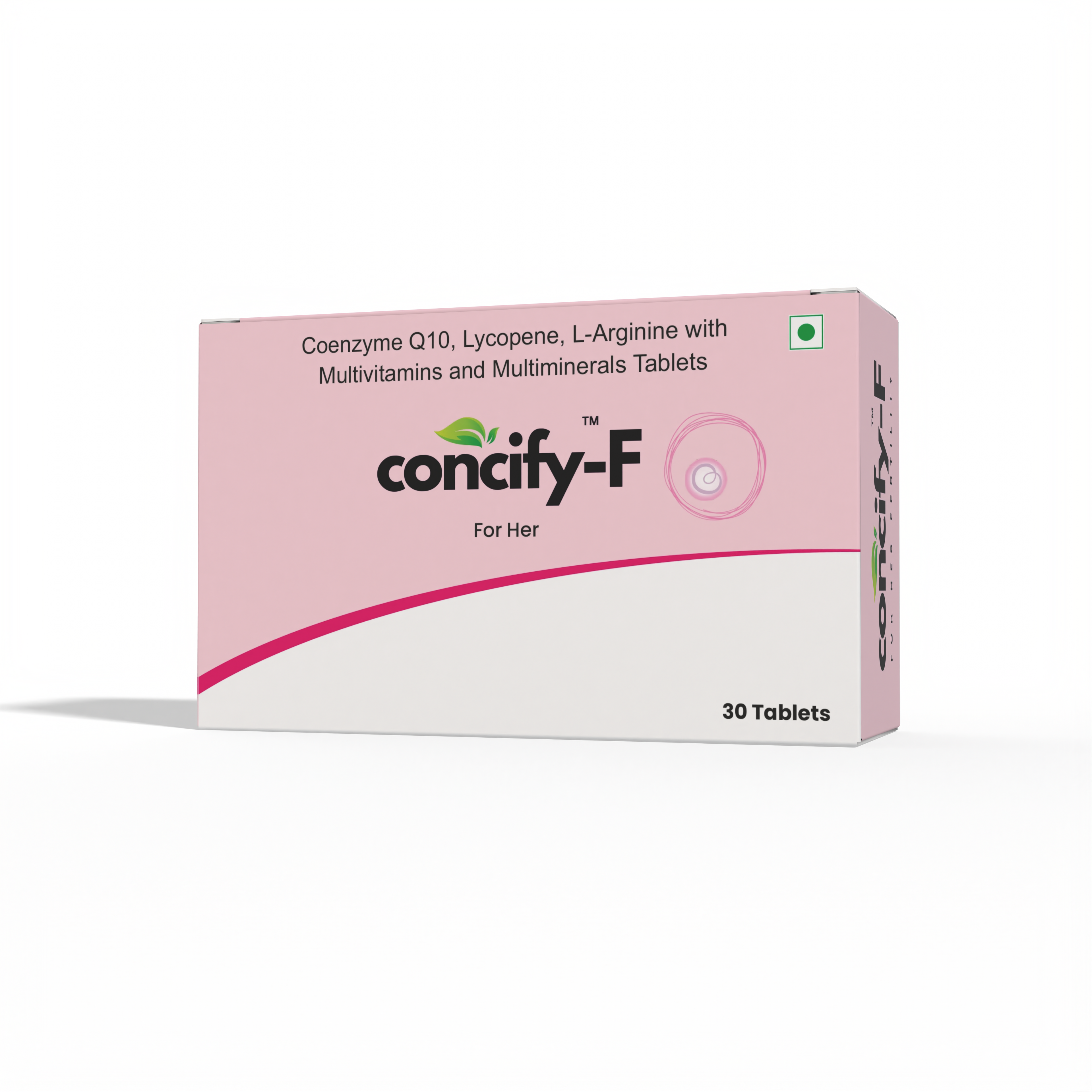 Concify - F Coenzyme Q10, Lycopene, L-Arginine with Multivitamins and Multiminerals Tablets for Female